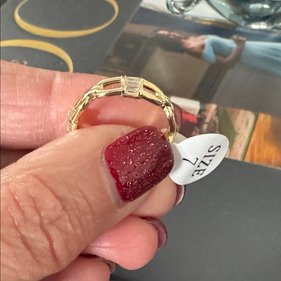 Freida Rothman Gold Chain Ring - Picture 3 of 7